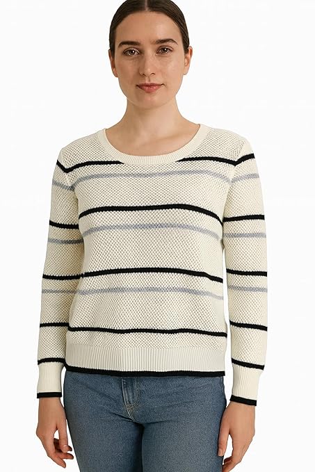 新品　WOMEN’S WR STRIPE CREW NECK KNIT S Buy ICW Women Textured Stripe Knit Sweater DN79069-1 (in, Alpha